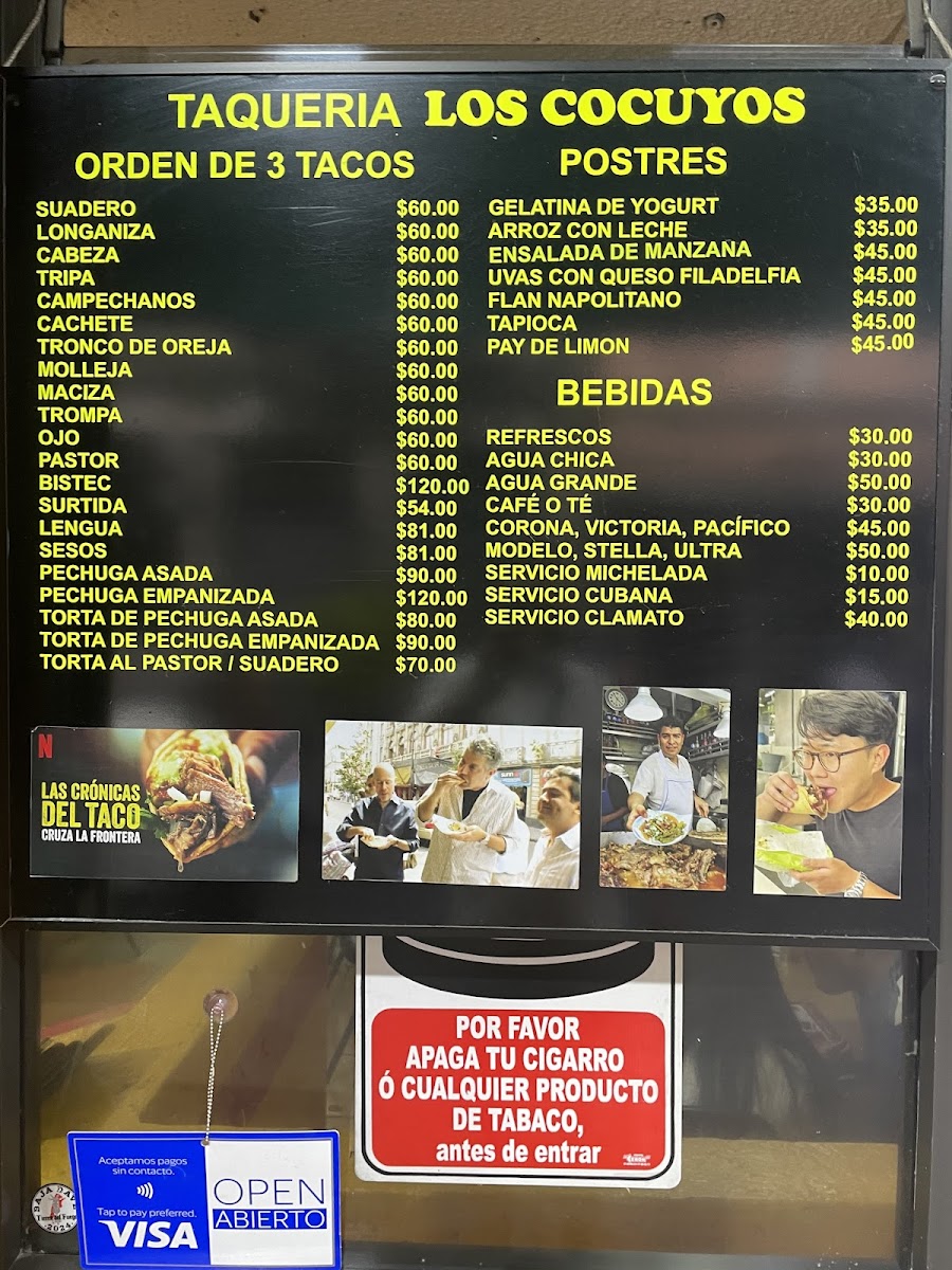 Los Cocuyos Menu - Image 1